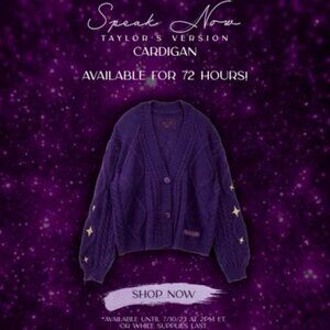 NEW AUTHENTIC LIMITED EDITION Taylor Swift Speak Now Cardigan M/L